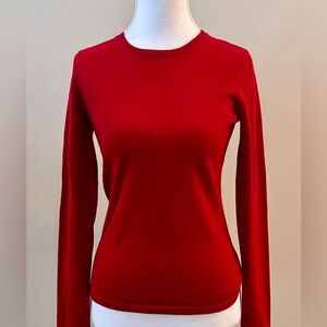 Ann Taylor Red Crew Neck Sweater Dressy or Casual